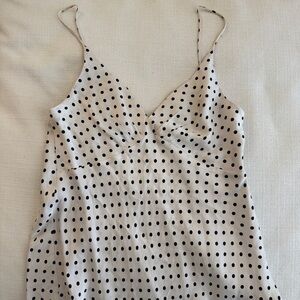 Zimmerman Polka Dot Spaghetti Strap Cami Top - White/Black